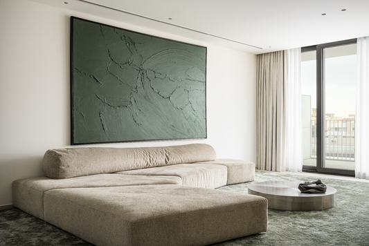 Textured Muted Green