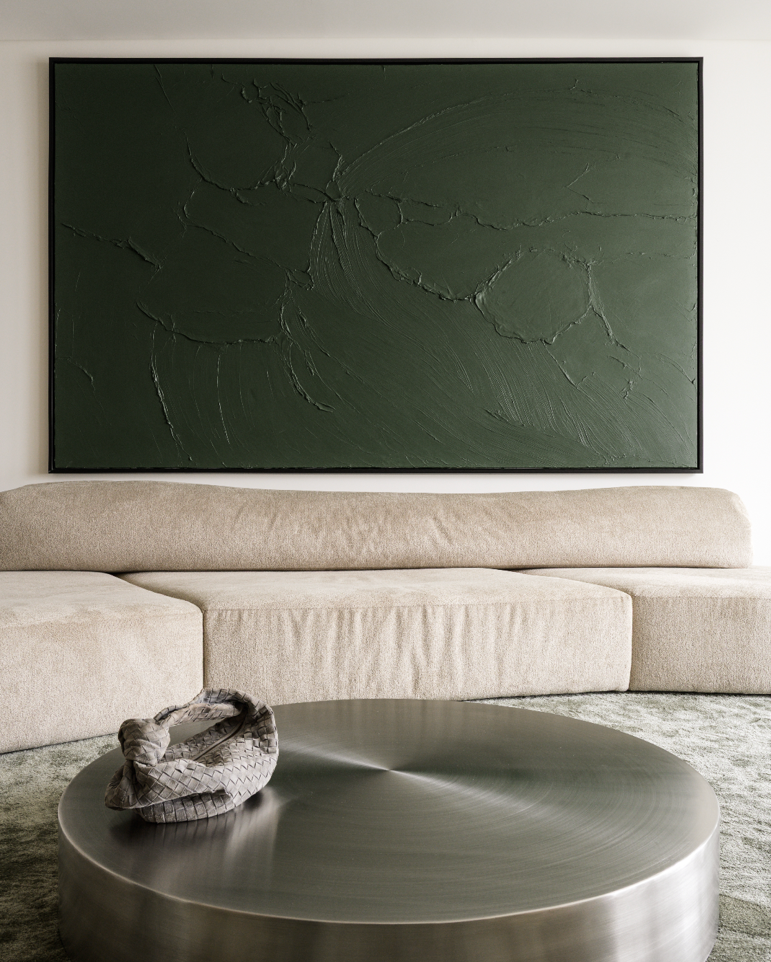 Textured Muted Green