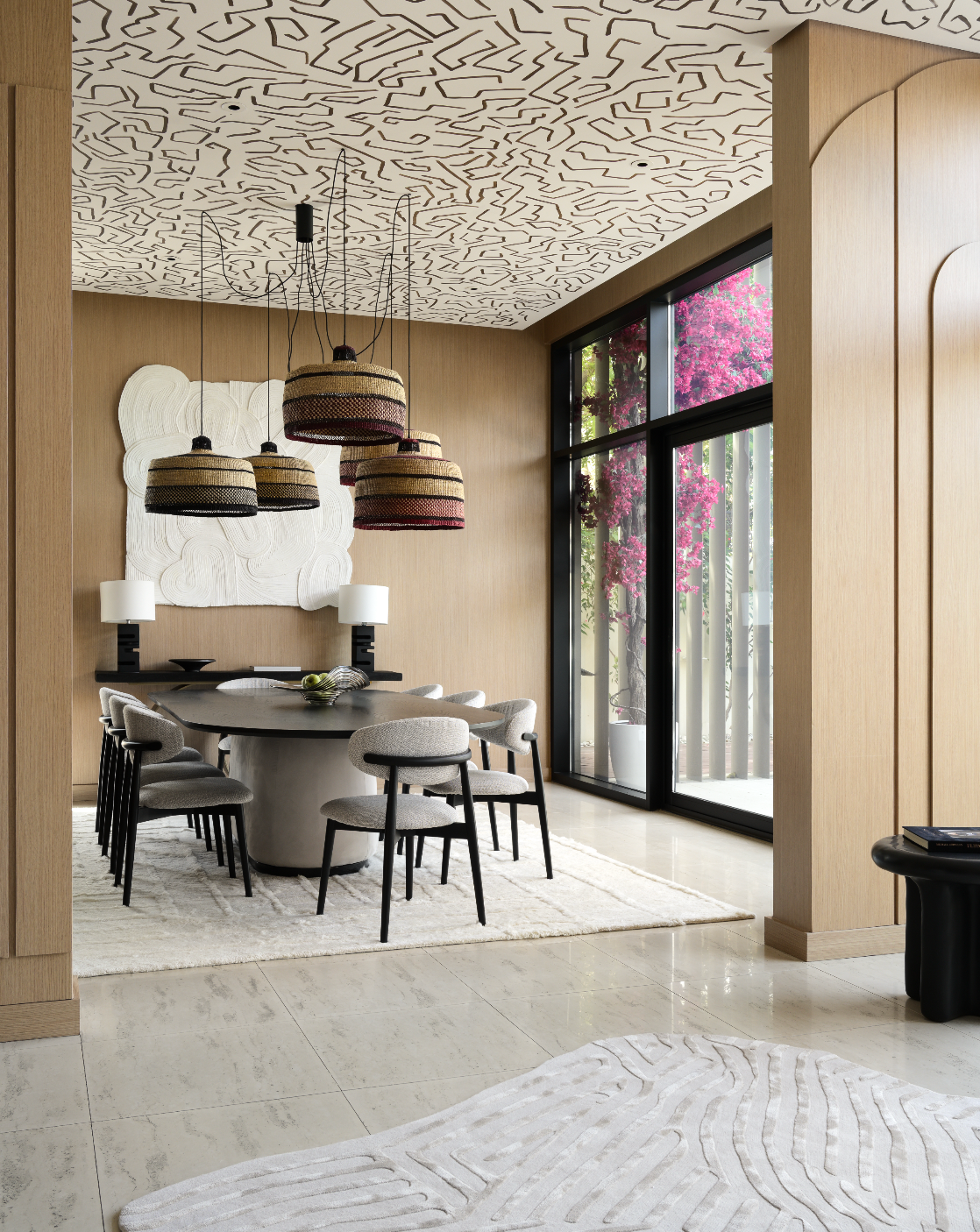 Abstract Painted Ceiling Mural