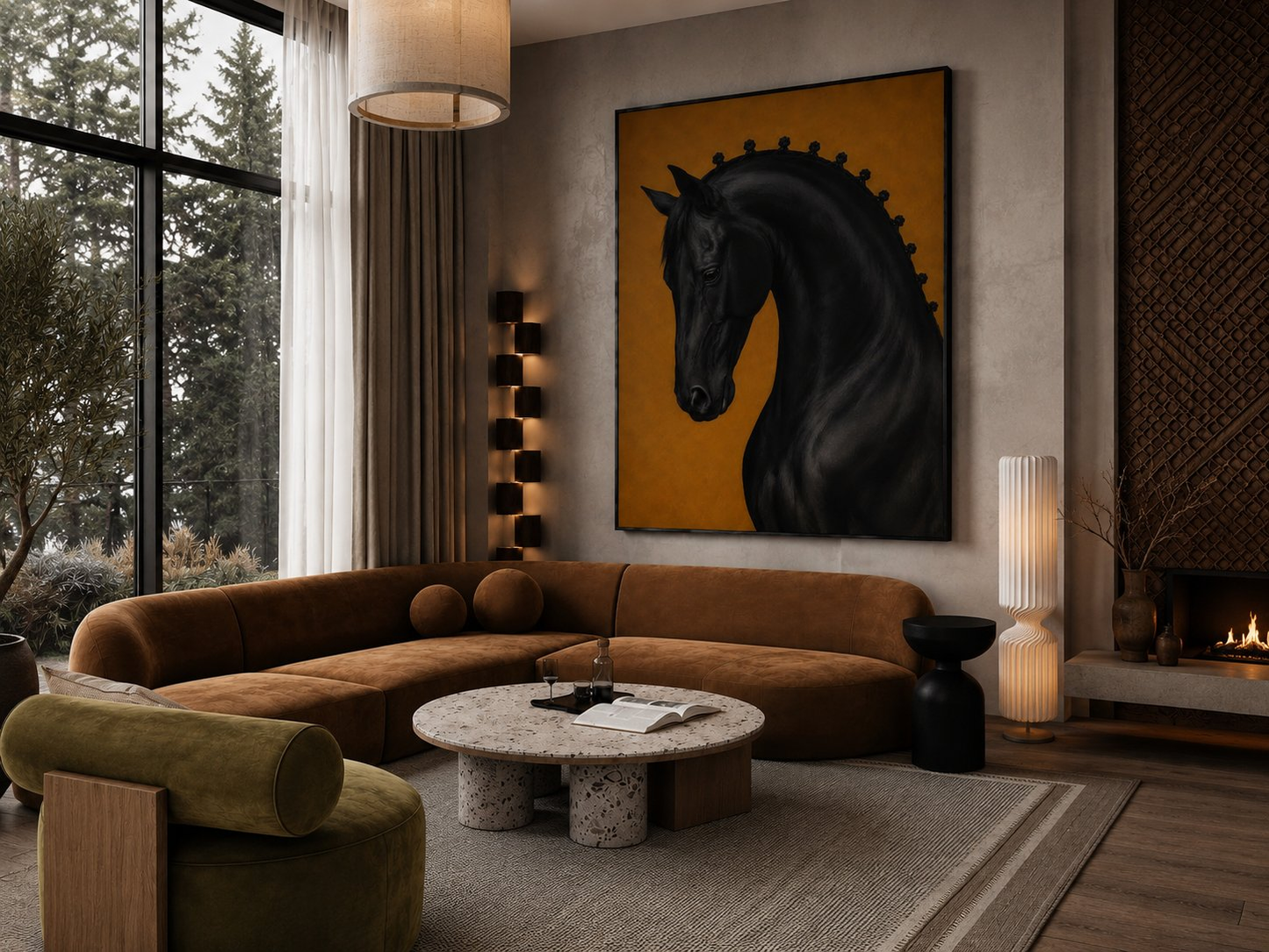 Animal Icons: Black Horse